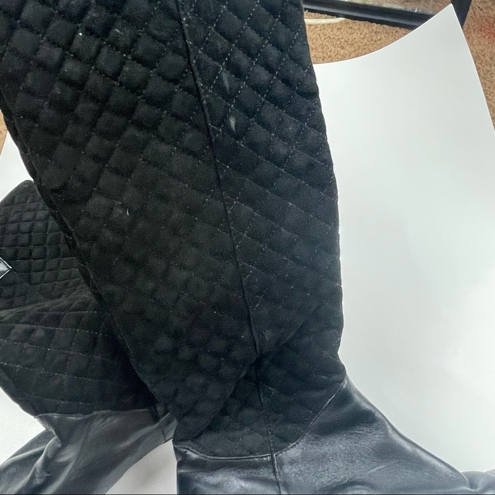 RENNY Black High Leather Riding Boots Size 7.5 - Picture 7 of 8